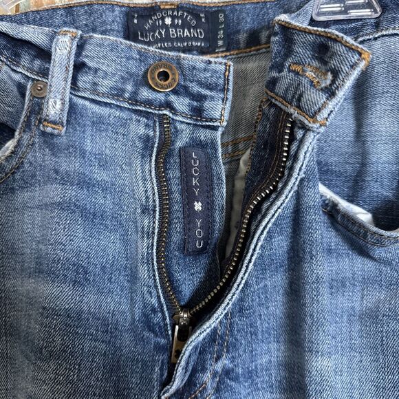 Lucky Brand 121 Heritage Slim Jeans Men's Size 34x30 (Actual 37x29) Blue Denim - Picture 5 of 10